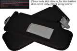 RED STITCH FITS  SEAT LEON TOLEDO ALTEA 06-11 2X SUN VISORS LEATHER COVERS ONLY