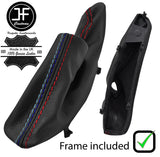 RED & TRI STITCH LEATHER HANDBRAKE+PLASTIC FRAME FOR BMW F32 F33 F36 CUSTOM NEW