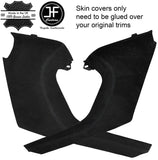 BLACK STITCH 2X SIDE CONSOLE TUNNEL TRIM SUEDE COVERS FOR TESLA MODEL S 12-16