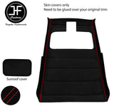 RED  STITCH SUN ROOF HEADLINING LUXE SUEDE COVER FOR VW GOLF MK2 83-92 3 DOOR