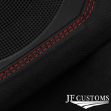 FITS NISSAN 350Z Z33 02-09 RED STITCH LEATHER REAR SUBWOOFER SPEAKER COVER