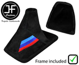 BLACK STITCH TRI STRIPE MANUAL SUEDE GEAR + PLASTIC FRAME FOR BMW E90 E91 E92