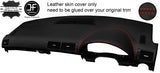 RED STITCH TOP DASH DASHBOARD REAL LEATHER COVER FITS AUDI A4 B6 2001-2004