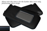 BLUE STITCH 2X SUN VISORS LEATHER SKIN COVERS FITS NISSAN PATROL Y61 1998-2013