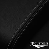 GREY STITCHING LEATHER ARMREST SKIN COVER FITS FORD FOCUS MK3 2011-2014