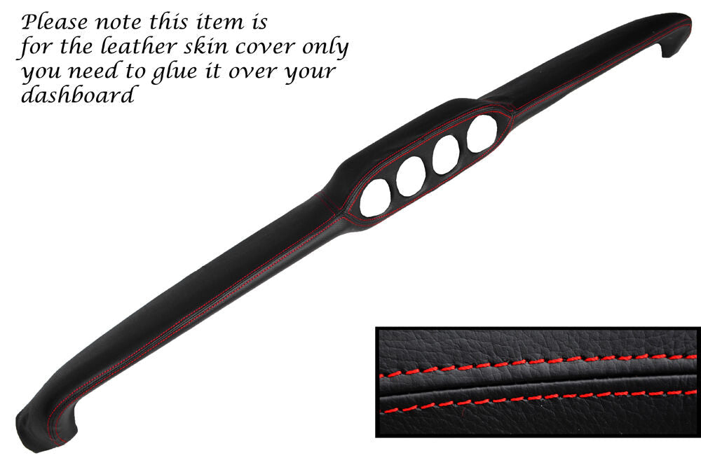 RED STITCH EARLY TOP DASH DASHBOARD LEATHER COVER FITS FORD CORTINA MK2 67-68
