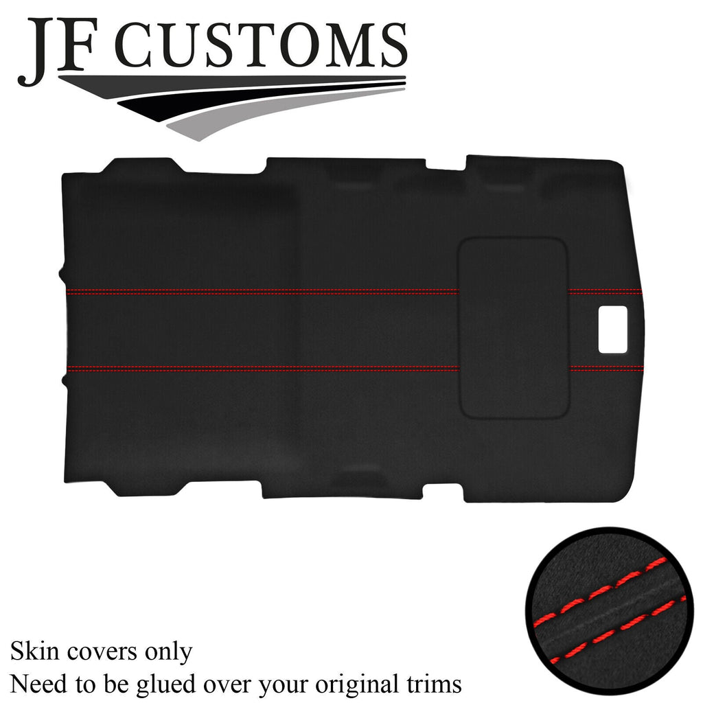 RED STITCH D GREY SUEDE SUNROOF HEADLINER COVER FITS HUMMER H2 02-09 STYLE 2