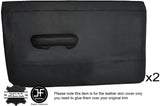 BLACK STICH 2X FRONT FULL DOOR CARD LEATHER COVERS FITS TRIUMPH DOLOMITE SALOON