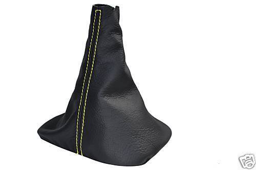 FITS VW NEW BEETLE 98-05 LEATHER GEAR GAITER YELLOW STITCH CUSTOM NEW MADE IN UK