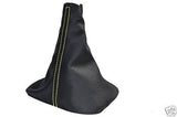 FITS VW NEW BEETLE 98-05 LEATHER GEAR GAITER YELLOW STITCH CUSTOM NEW MADE IN UK
