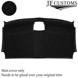 BLACK STITCH DIAMOND LUXE SUEDE FRONT HEADLINER COVER FITS VW CRAFTER 06-17