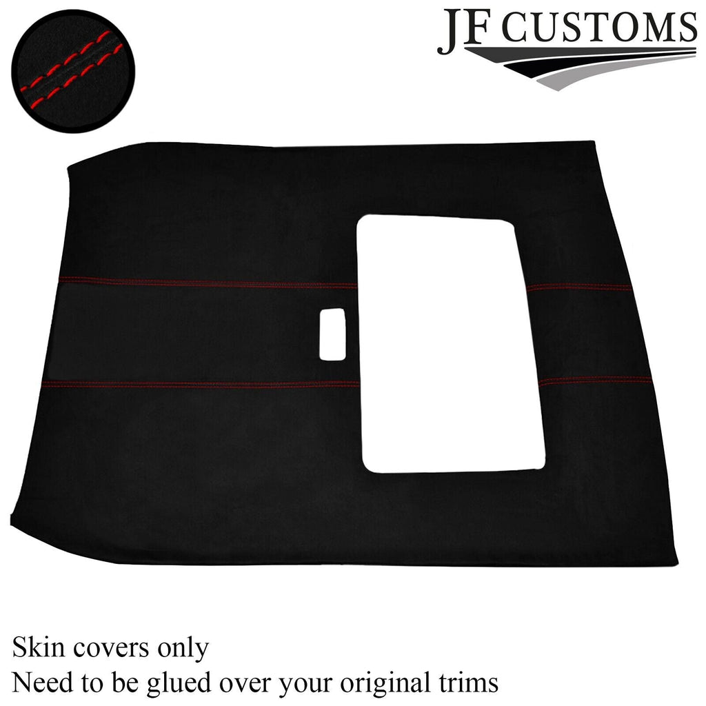 RED STITCH SUNROOF ROOF HEADLINING LUXE SUEDE COVER FITS ROVER 25 MG ZR 99-05