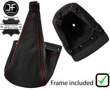 RED STITCH LEATHER MANUAL GEAR+PLASTIC FRAME FITS LANCIA LYBRA 1999-2005