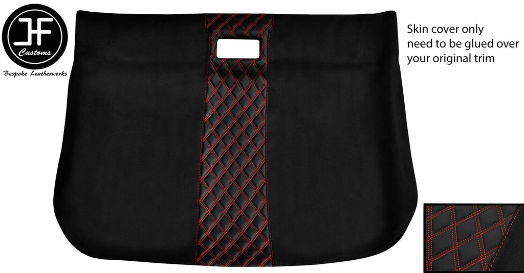 RED DIAMOND STITCHING ROOF HEADLINING LUXE SUEDE COVER FOR AUDI TT MK1 98-06