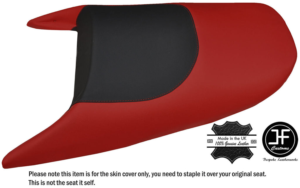 BLACK D RED VINYL CUSTOM FOR YAMAHA XL700 XL760 XL1200 LTD 98-04 REAR SEAT COVER