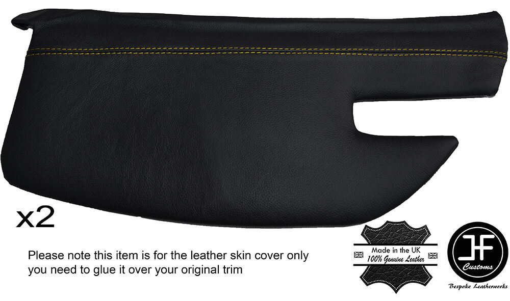 YELLOW STITCH 2X A POST PILLAR TRIM LEATHER COVERS FITS ALFA ROMEO ALFETTA GTV