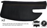 YELLOW STITCH 2X A POST PILLAR TRIM LEATHER COVERS FITS ALFA ROMEO ALFETTA GTV
