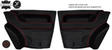 RED  STITCH 2X REAR DOOR CARD LEATHER COVERS FITS RENAULT 5 GT TURBO PHASE 2