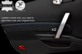 BLUE STITCH 2X DOOR CARD TRIM LEATHER COVERS FITS 350Z Z33 2007-2009 FACELIFT