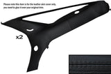 BLACK STITCH 2X REAR SIDE PANEL LEATHER SKIN COVERS FITS PORSCHE 928 S2 S4