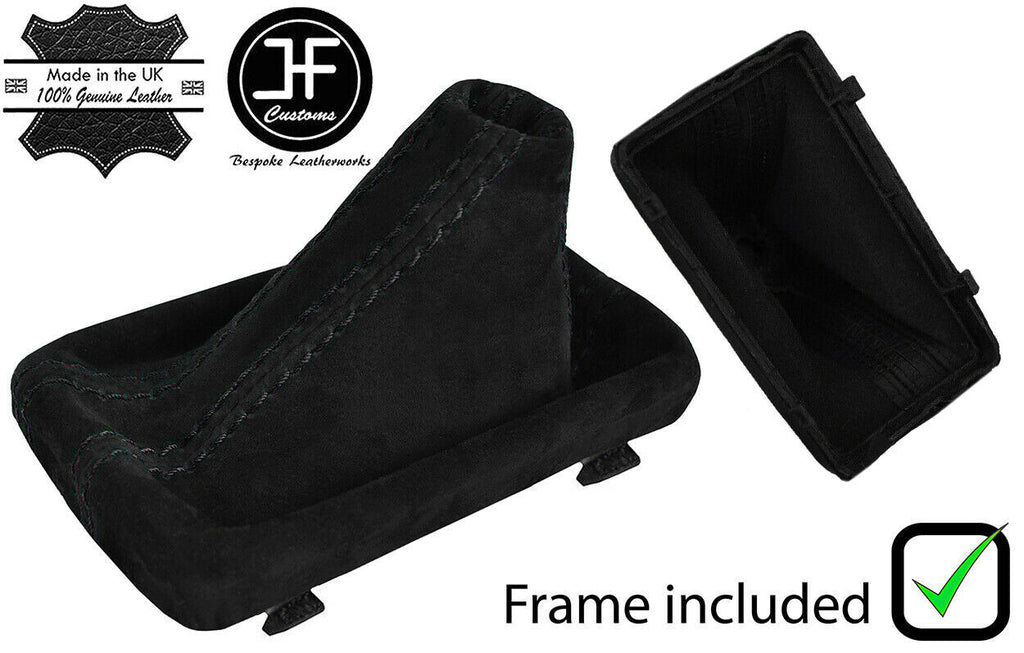 BLACK STITCH SUEDE AUTOMATIC GEAR + PLASTIC FRAME FITS AUDI A6 S6 C7 2011-2018