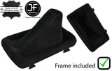 BLACK STITCH SUEDE AUTOMATIC GEAR + PLASTIC FRAME FITS AUDI A6 S6 C7 2011-2018