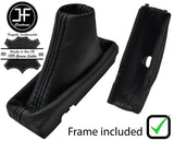 BLACK STITCH LEATHER AUTOMATIC GEAR+PLASTIC FRAME FITS HONDA HR-V HRV 2014-2019