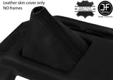 BLACK & BLACK STRIPE TOP GRAIN LEATHER GEAR GAITER FOR TOYOTA MR2 MK1 1984-1990