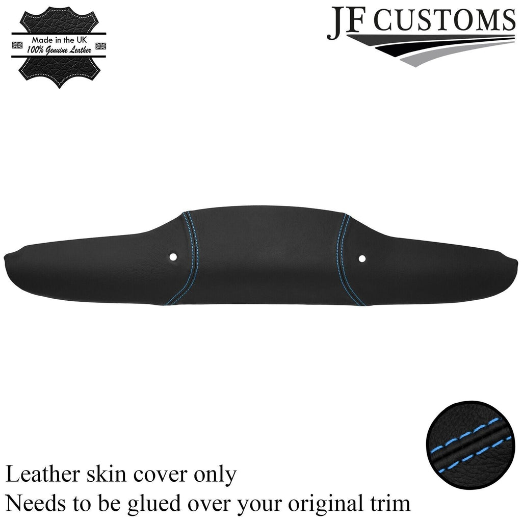 FITS FIAT 500 ABARTH 07-16 L BLUE STITCH LEATHER REAR TAILGATE TRIM COVER