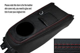 RED STITCH MANUAL GEAR SURROUND SKIN COVER FITS MITSUBISHI LANCER 2004-2007