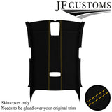 YELLOW STITCH LUXE-SUEDE ROOF LINING HEADLINER COVER FOR VW JETTA MK5 05-19 5DR