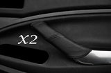 BLACK STITCHING FITS FORD KUGA 2008-2012 2X FRONT LEATHER DOOR HANDLE COVERS