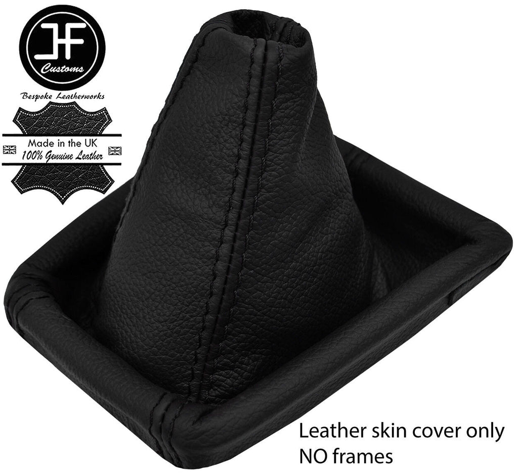 BLACK & BLACK TOP GRAIN LEATHER MANUAL GEAR GAITER FOR SKODA SUPERB 2015-2018