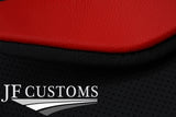 RED & BLACK ITALIAN LEATHER SPEEDO HOOD COVERS FOR HONDA CIVIC MK10 X 15-20