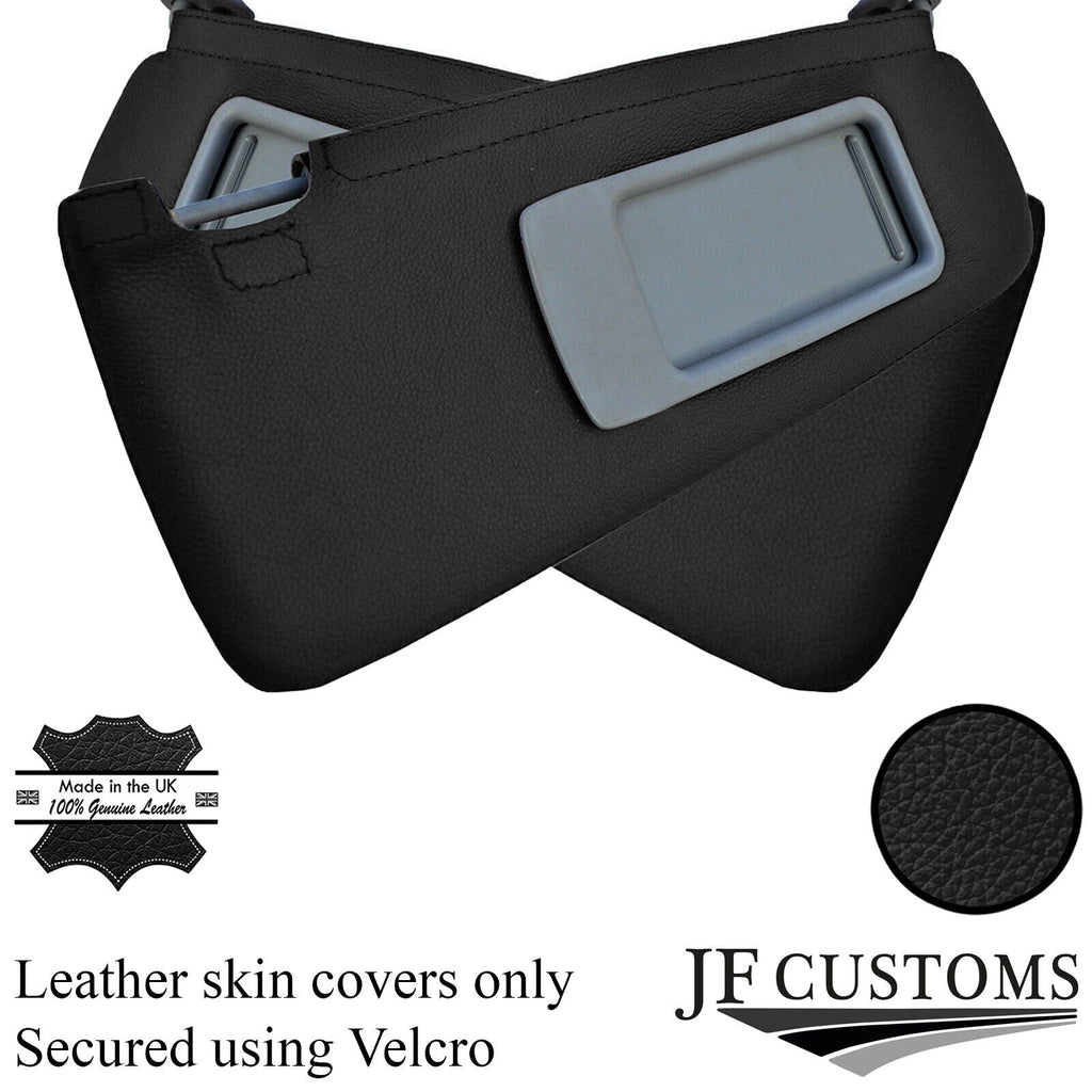 BLACK REAL LEATHER 2X SUN VISOR COVERS FITS BMW 3 SERIES E91 E92 2005-2013