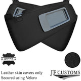 BLACK REAL LEATHER 2X SUN VISOR COVERS FITS BMW 3 SERIES E91 E92 2005-2013