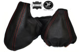 RED STITCH REAL LEATHER GEAR & HANDBRAKE GAITERS SET FITS BMW Z3 1995-2003