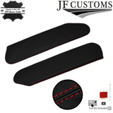 D RED CROSS STITCH LEATHER 2X SUN VISOR COVERS FITS JEEP WRANGLER TJ 98-06