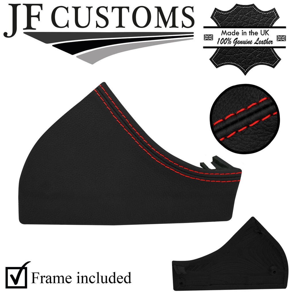 RED STITCH LEATHER HANDBRAKE SIDE TRIM COVER + FRAME FOR BMW 5 E39 95-03