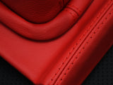 RED ITALIAN LEATHER GEAR + SURROUND COVERS + FRAME FOR BMW 3 SERIES E21 75-83