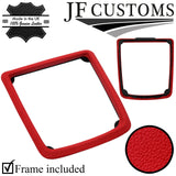 RED ITALIAN LEATHER GEAR TRIM COVER + FRAME FOR FORD FOCUS MK2 05-11 CUSTOM NEW