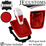 RED ITALIAN LEATHER AUTO DCT GEAR + FRAME FOR BMW E90 E92 E93 CUSTOM NEW