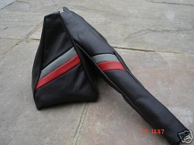 FITS AUDI QUATTRO & UR SPORT BROWN LEATHER GEAR & HANDBRAKE GAITER CUSTOM NEW