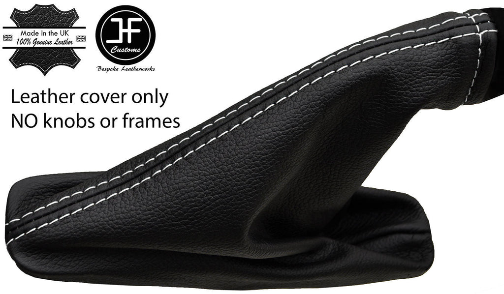 WHITE STITCH LEATHER HANDBRAKE GAITER FOR LAND ROVER FREELANDER 2 LR2 06-14