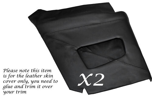 BLACK STITCHING FITS TRIUMPH STAG MK1 MK2 2X REAR QUARTER PANEL LEATHER COVERS