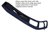 DARK BLUE LEATHER CENTRE CONSOLE TUNNEL SKIN COVER FITS PORSCHE 911 964 & 993