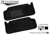 BLACK CROSS STITCH SUEDE 2X SUN VISOR COVERS FITS HONDA CIVIC MK10 X 2015-2020