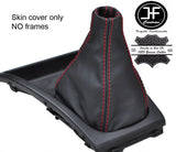 RED STITCH TOP GRAIN LEATHER GEAR GAITER FOR SUBARU IMPREZA WRX STI 1992-1998