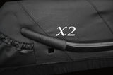 BLACK STITCH FITS TRIUMPH STAG MK1 MK2  2X DOOR HANDLE LEATHER COVERS ONLY