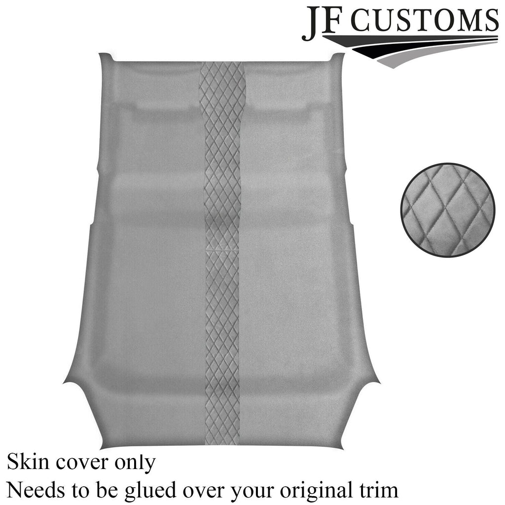 DSG2 GREY STITCH L GREY SUEDE HEADLINER COVER FOR RENAULT CLIO MK3 05-09 5DR